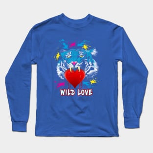 WILD LOVE (Colorful Tigerhead) Long Sleeve T-Shirt